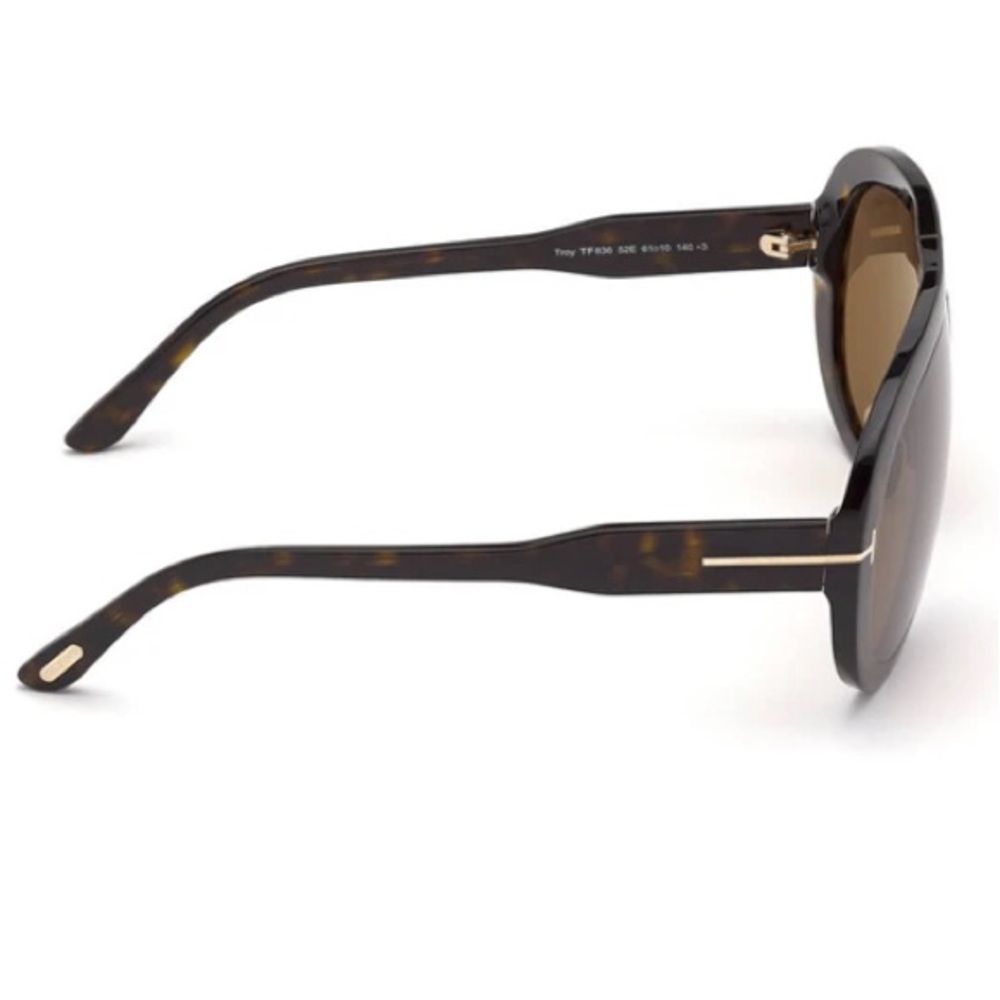 Tom Ford Brown Tortoise Shell Aviator Sunglasses - image 3